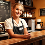 **

"Cozy German café interior, a friendly barista remembering a customer's usual coffee order, personalized service with a smile, warm lighting, 'Willkommen' sign, focus on connection and individual attention."

**
