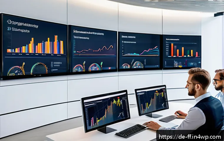 하이퍼 퍼스널라이제이션을 위한 기술적 도전 - A modern office environment showing a diverse team of professionals analyzing high-quality, relevant...